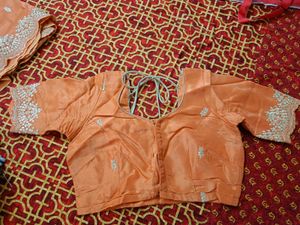 Rust Orange Pure Silk Saree