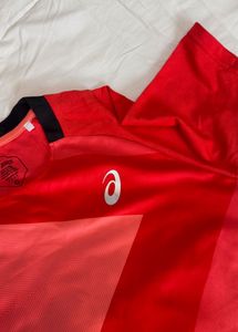 Asics Red Athletic T-Shirt