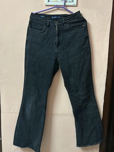 Blackish Grey Flared Jeans