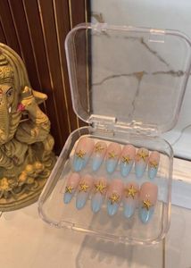 Beach theme press on nails