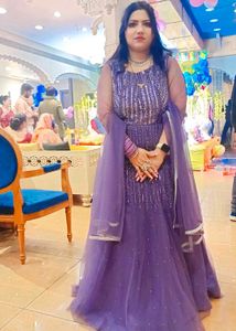 Embellished Purple Gown