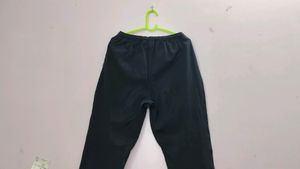 Jet Black Cotton Trouser