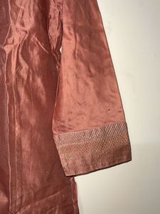 Fabindia Silk  Rose Pink Kurta with palazzo