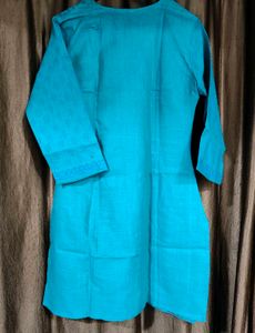Beautiful Teal Kurti with Paisley Print