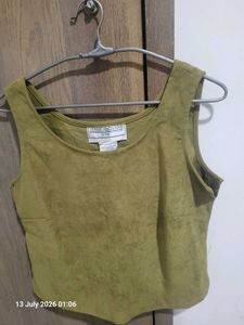 Jessica Howard Petite Olive Green Top