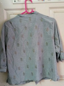 Ethenic Grey Printed Top or coat