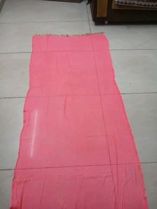 Pink Dupatta with Gold Border