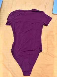 Burgundy Short Sleeve Bodysuit