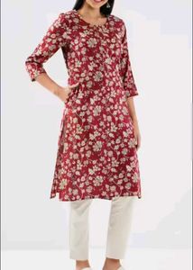 Unused Pure Cotton Gottapatti work kurti