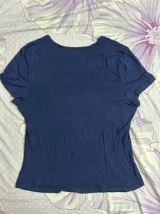 Navy Blue Square Neck Bodysuit