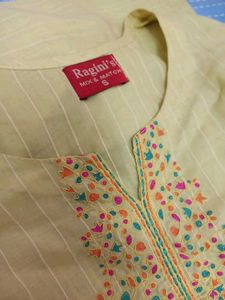Pineapple Yellow Embroidered Kurta