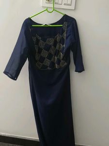 Elegant Navy Blue Kurta Top