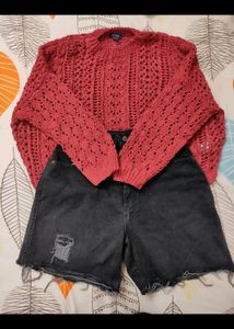 Black Denim Shorts