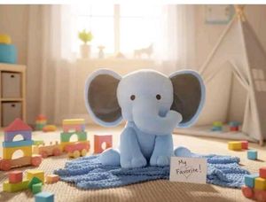 Cute Blue Elephant Plush Toy