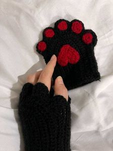 Cute Paw Fingerless Gloves✨