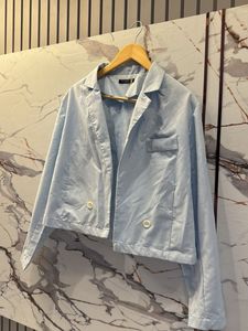 Light Blue Cropped Blazer