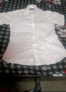 Men's White Short Sleeve Polo Shirt