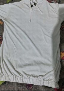 White Casual Top with Pendant