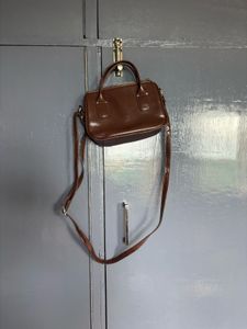 Chic Brown Faux Leather Handbag