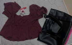 beautiful maroon top