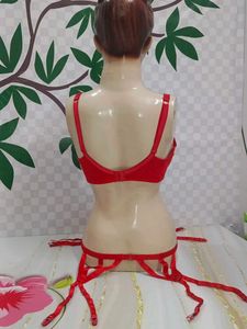 (1400)Vintage Red Lingerie Set