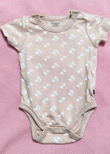 popees brown cotton onesie 0-3 M Like New