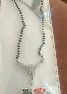 Elegant Diamond Mangalsutra pure silver