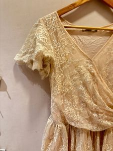 Elegant Lace Wrap Dress