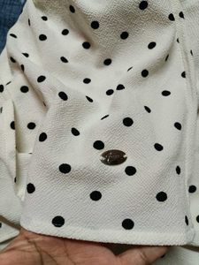 POLKA DOT BUTTON-DOWN DRESS
