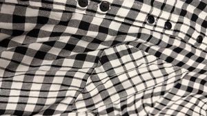 Classic Black and White Checkered shirt- women