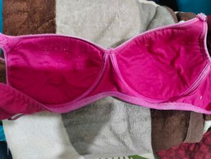 Soft Padded Cotton Pink Bra