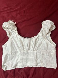 Chic Off-Shoulder White Cropped Top