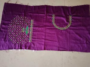 Embroidered Silk Blouse Piece