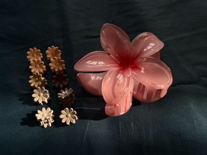 Cute Boho Flower Hair Claw Clips Set