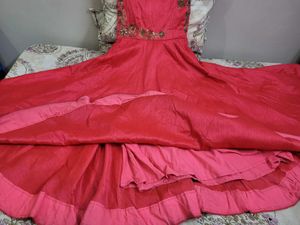 Designer Pink Stylish heavy Party Wear Gown