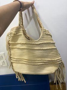 H&M Boho Fringe Tote Bag
