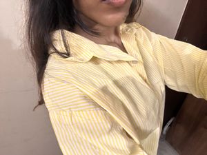 Striped Yellow Button-Up Shirt