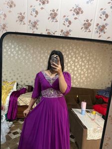 Elegant Purple Embellished Gown🎀🦋🌻