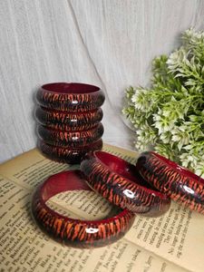 2 piece Tiger Print Wooden Bangles