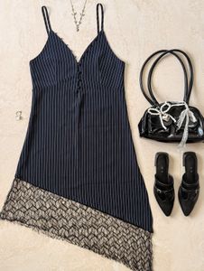 Lace Trimed Slip Dress