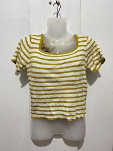 Striped Square Neck Top