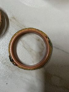 (New) Rajhashtani Gold Bangles Set