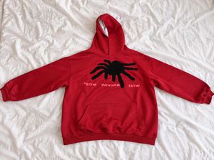 Oversized Red Spider Graphic Hoodie