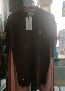 Brown T-Shirt with Number Detail