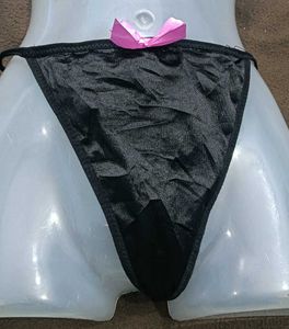 Black 🔥Thong with Pink Bow🔥