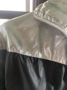 Nike Silver Cropped Windbreaker Jacket