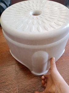 Durable White Plastic Step Stool