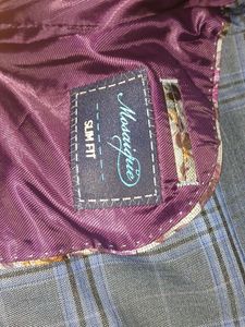 Men's Blue Plaid Blazer