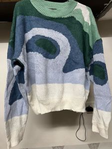 Abstract Pattern Knit Sweater🥑🎨💚