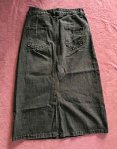 Dark Wash Denim Maxi Skirt